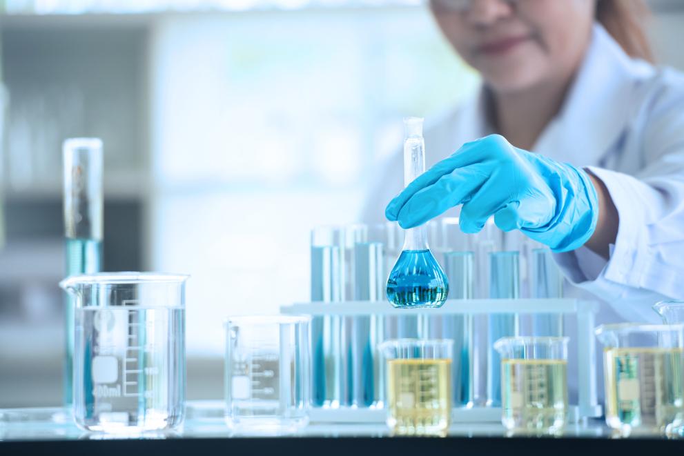 woman working at lab
