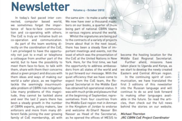 Thumbnail of CBRN CoE Newsletter Volume 4