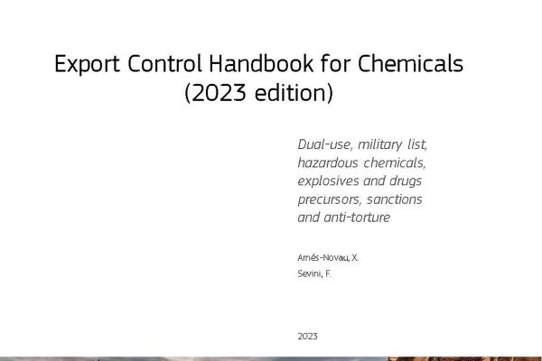 Export Control Handbook for Chemicals - 2023 Edition_Cover