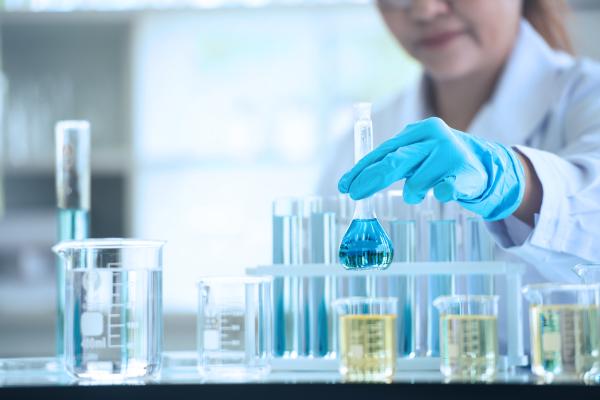 woman working at lab