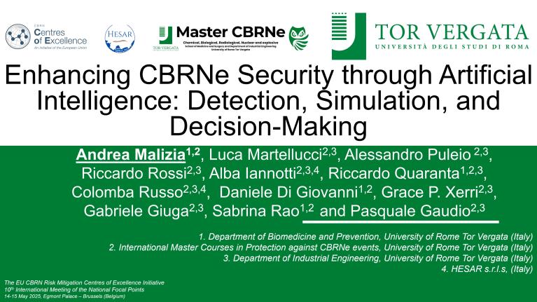 Enhancing CBRNe Security through Artificial Intelligence: Detection, Simulation, and Decision-Making
