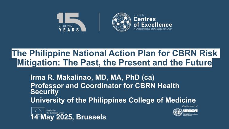 The Philippine National Action Plan for CBRN Risk Mitigation: The Past, the Present and the Future