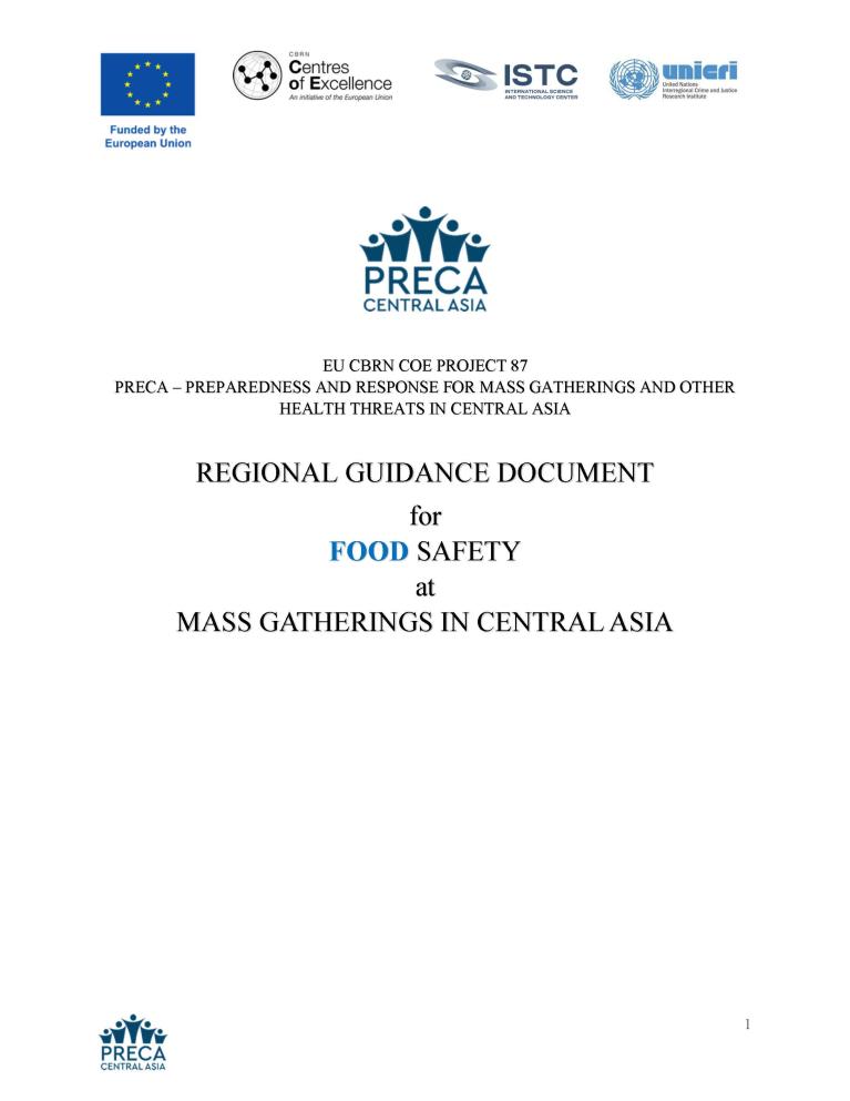 COVER Guidelines on Food Safety at Mass Gatherings 