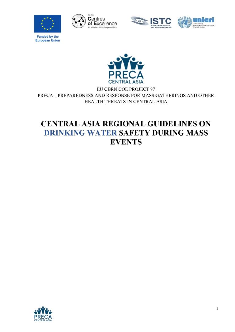 COVER Guidelines on Drinking Water Safety for Mass Events 